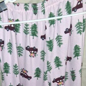 Lauren Ralph Lauren Petite Holiday Pajama Pants - Trees & Cars Print